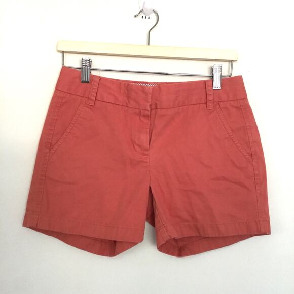 J.CREW Pants - J. CREW Womens Chino Shorts US 0 XS W30 Orange/Red Cotton 68925